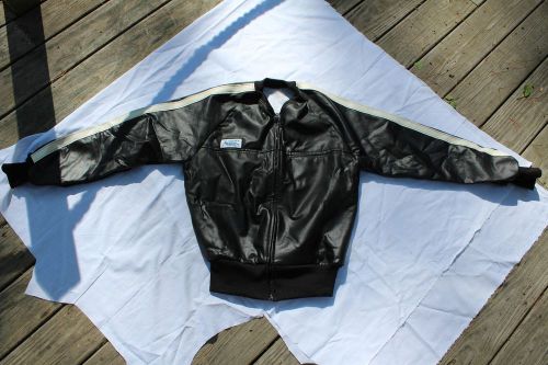Vintage go kart minibike nos azusa adults small black and white racing jacket