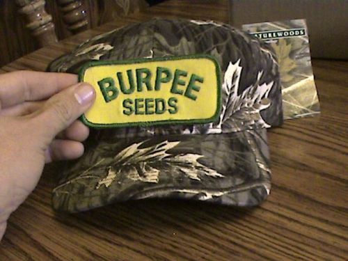 Vtg,burpee feed &amp; seed farm co.patch on cap