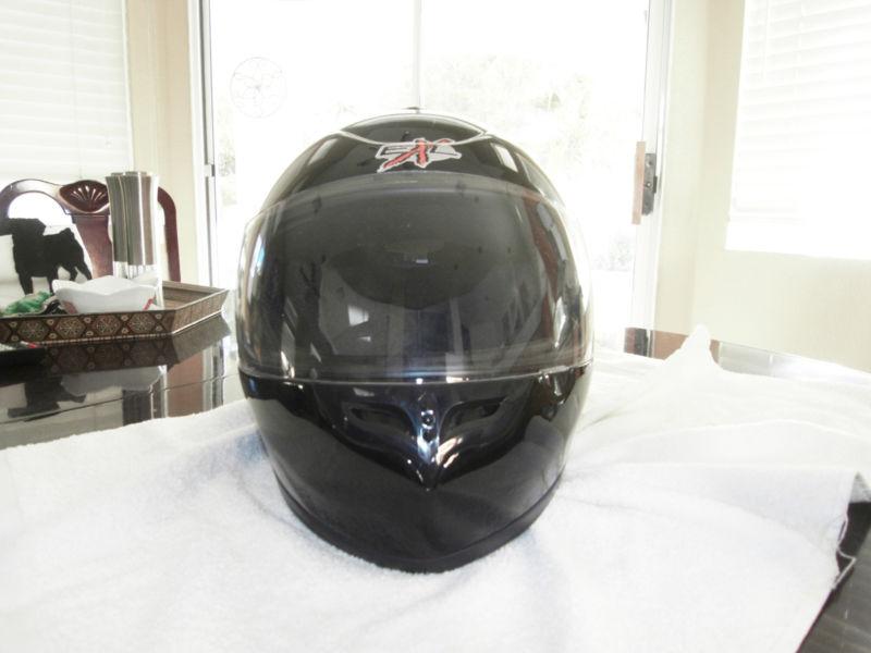 Black youth motorcycle/atv full face helmet