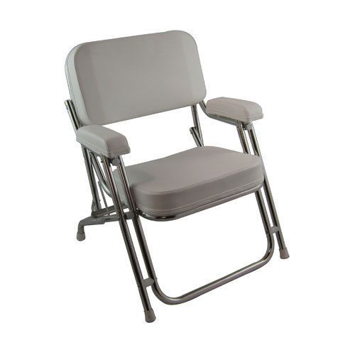 Marine folding stainless steel deck chair - 50001csw