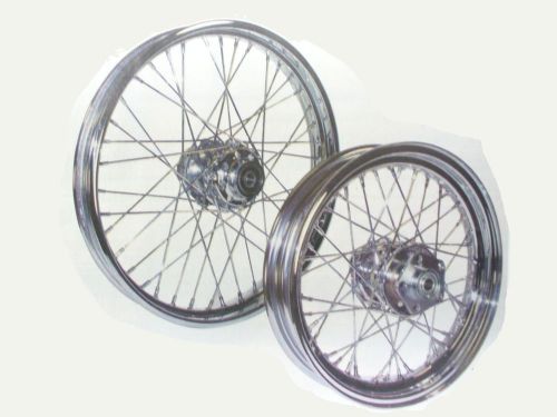 Mid-usa  84-99 flst chrome front 16” x 3” 40 spoke wheel