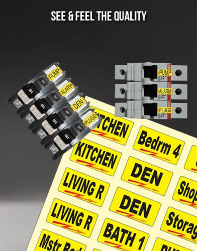 Universal circuit  breaker decals for breaker box switches &#034;applies to switch&#034;