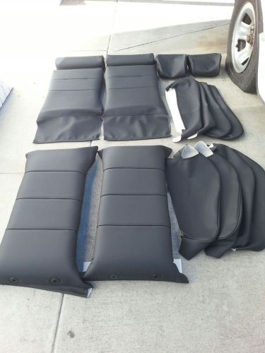 Bmw 635csi e24 87-89 l6 sport seat kit black german vinyl upholstery kits new