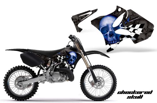 Amr racing yamaha yz 125/250 shroud graphic kit bike sticker decals 02-14 cs blu