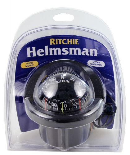 Ritchie hf-743 helmsman compass flush mount - black