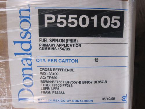 Donaldson p550105 fuel filter,cummins #154709  xref: 33109  ff5376 bf7529