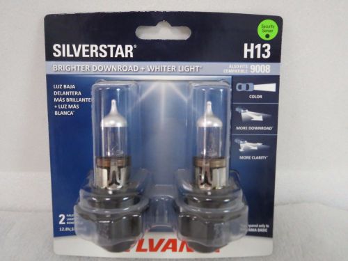 Sylvania silverstar h13 h13/9008 pair set high performance headlight bulbs new