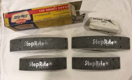 Nos wizard brake lining sets for early makes 1926-55