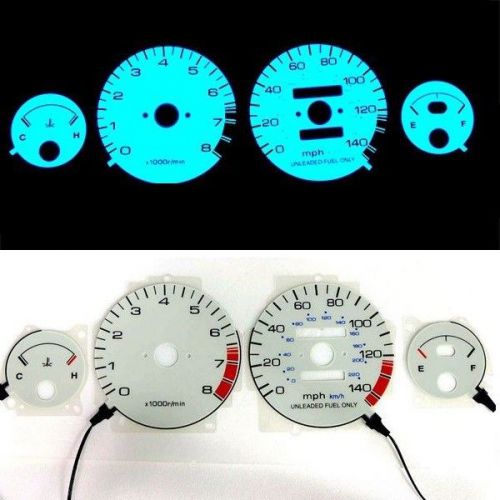 Indiglo glow gauge dash white face el cluster for acura integra 90-93 mt