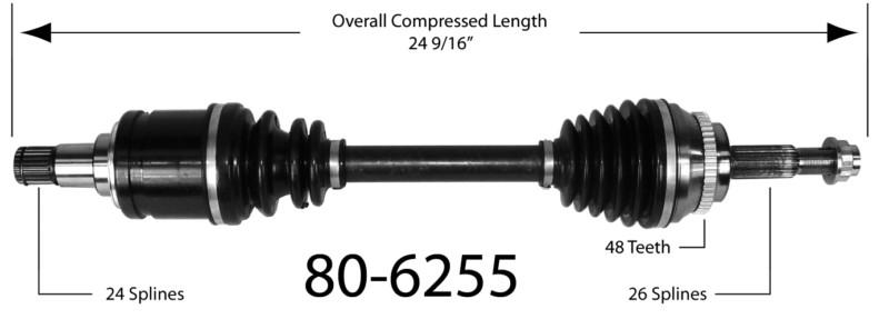 Empi 80-6255 new constant velocity premium cv half shaft drive axle assembly