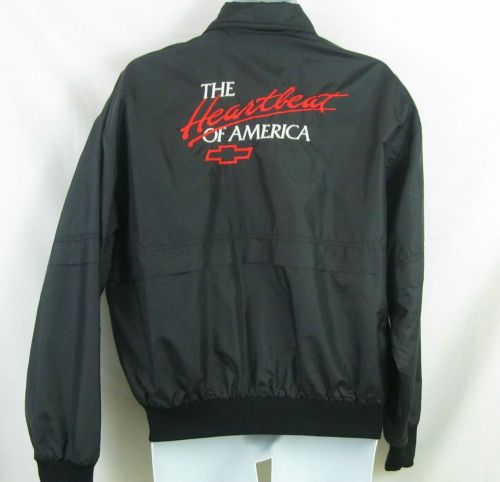 Original chevrolet branded heartbeat of america 1980&#039;s nylon tech jacket  medium