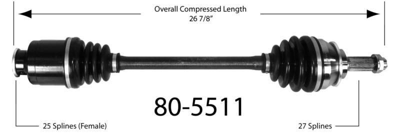 Empi 80-5511 new constant velocity premium cv half shaft drive axle assembly