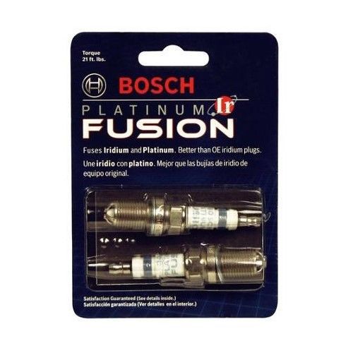 Bosch spark plugs 4508 platinum ir fusion set of 2 blue pack