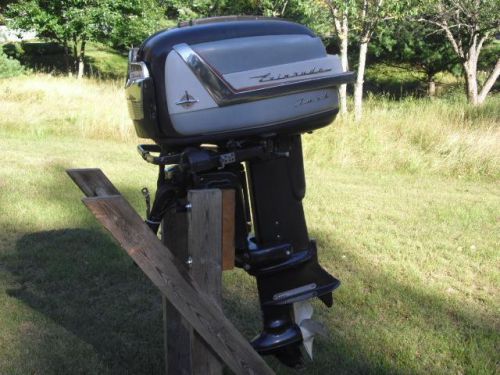 Nice 1956 evinrude 30hp big twin outboard with elect start dont miss 20 pics