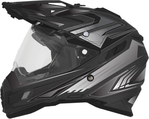 Afx adult fx-41ds dual sport flat black multi motorcycle helmet xs-2xl