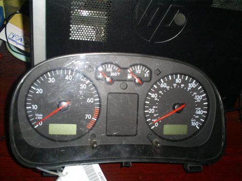 Volkswagen golf speedometer cluster; (cluster), 160 mph, mt, 5 speed 03
