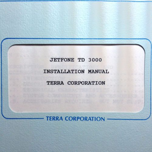 Terra jetphone td-3000 install manual