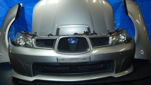 Jdm subaru impreza wrx front end conversion hood headlights bumper 2006-2007 v9