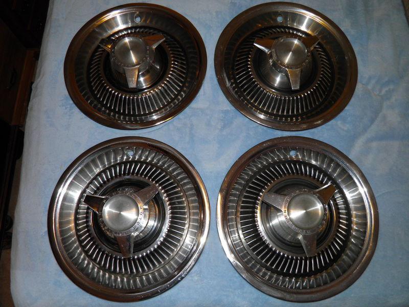 1964 64 pontiac spinner hubcaps set 4 hubcaps every hubcap vy nice y11 hollander