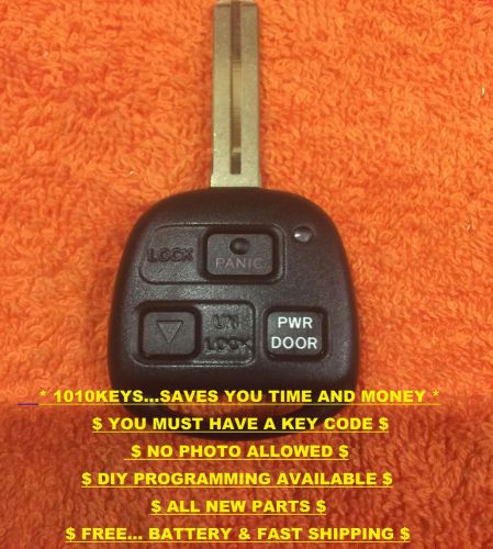 Pre-cut easy diy program 3 button fob remote key w/pwr door listed models 04-c