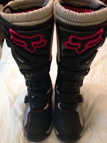 Fox original womens comp 5 boot black and pink size 9w