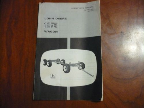 John deere 1275 wagon operators manual om-w17891  service i9