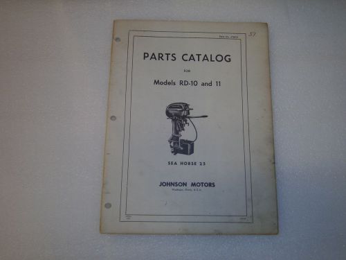 Johnson parts catalog 1951 25hp rd-10 and rd-11