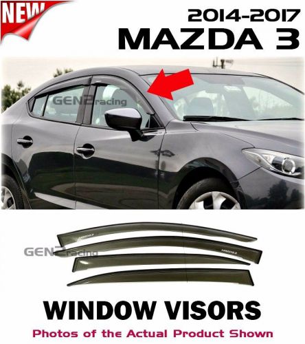 ** 14 15 16 mazda3 sedan hatch window visors deflectors rain guard (set of 4) **