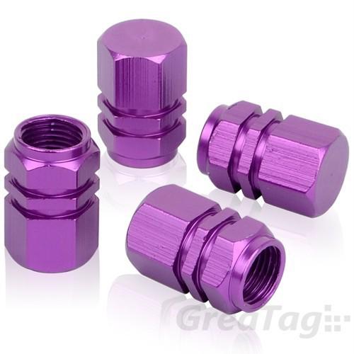 4pcs air duct tire valve stem caps purple for benz bmw honda toyota scion