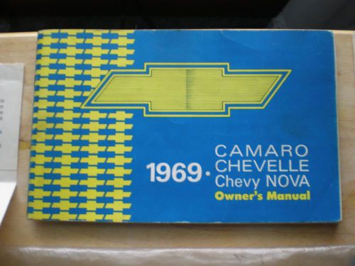 1969 camaro-chevelle-chevy nova oem owners manual &amp; p.o.p.