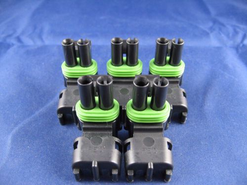Delphi 12015792 weather pack, 2 pin, tower housing, 5 pack