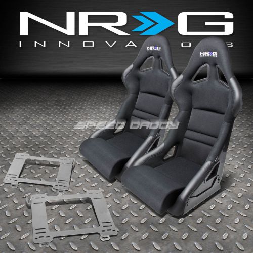 Nrg deep bucket racing seats+cushion+stainless steel bracket for 99-05 miata mx5