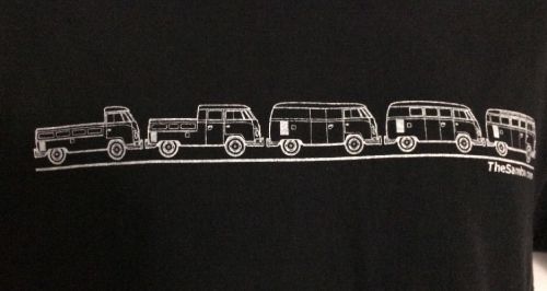 The samba vw volkswagen bus truck van type 2  t-shirt black medium