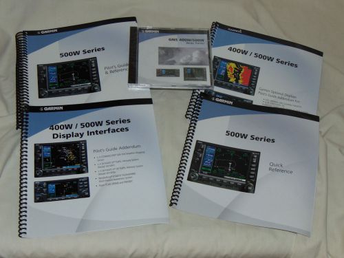 Garmin aviation navigator simulation manuals &amp; trainer cd for gns 400w/500w