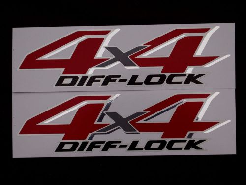 2pcs 4x4 &#034;diff lock&#034; toyota stickers decals racing logo for hilux revo car