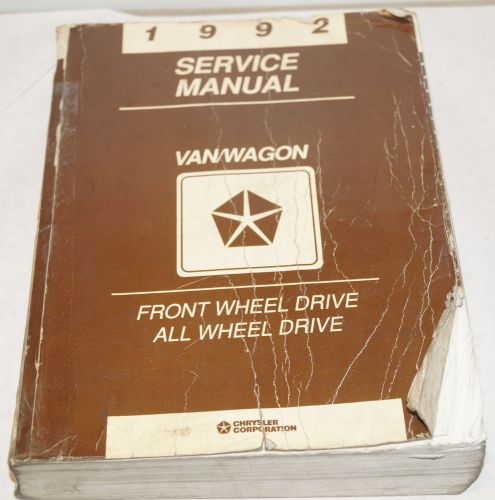 Authentic  1992 dodge caravan  ram van wagon factory service shop manual