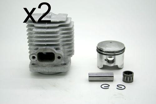 2 x mini pocket dirt bike head barrel + piston 49cc 12mm pin mini moto quad cag