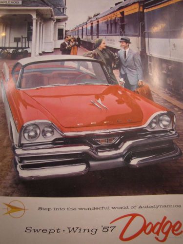 Dodge swept wing original sales brochure 1957 custom royal coronet wagons 19 mdl