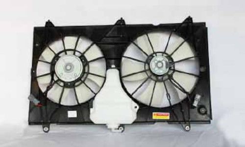 Dual radiator and condenser cooling fan assembly fits 2003-2007 honda accord  ty