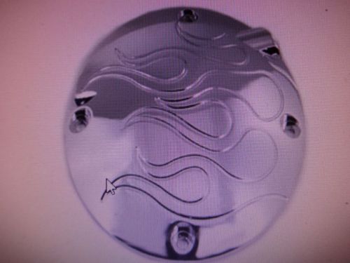 Harley sportster 1991 thru 2003 1200/883 chrome flame clutch cover inspect