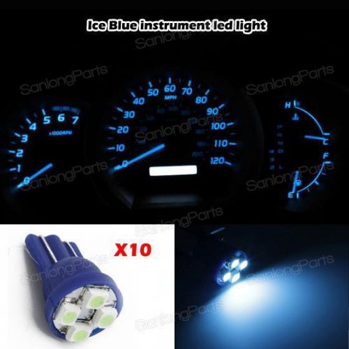 10x t10 6-smd led w5w 168 194 ice blue light car dashboard instrument lamp