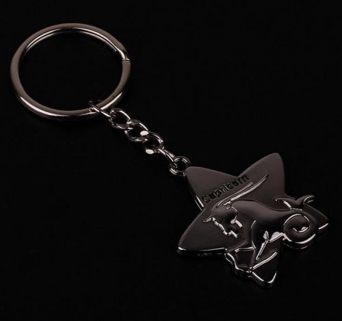 Free shipping can mix fashion metal twelve constellation capricorn key chain key