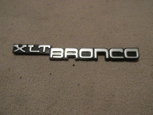 Xlt bronco dash emblem in good used condition