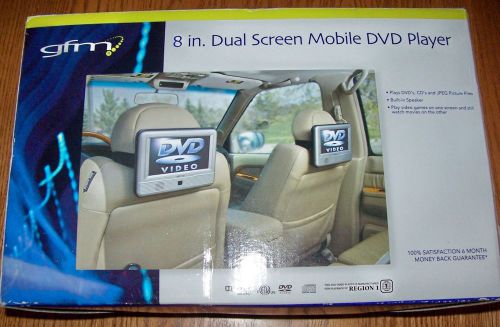 Gfm 8 inch dual screen mobile dvd player with original box &amp; cords excellent con