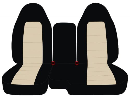 A 98-03 ford ranger 60-40 highback seat black /sand ins+ console cover b
