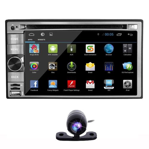 2016 gps navi wifi double 2din car stereo dvd player bluetooth android4.4+camera