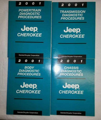 2001 jeep cherkee factory componet diagnostic manuals 4 volume set