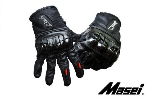Masei 101 black leather motorcycle motocross star wars bike gloves s6