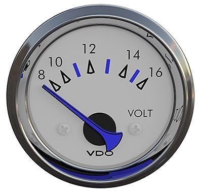 Vdo 332-10265 voltmeter 8-16v - allentare white