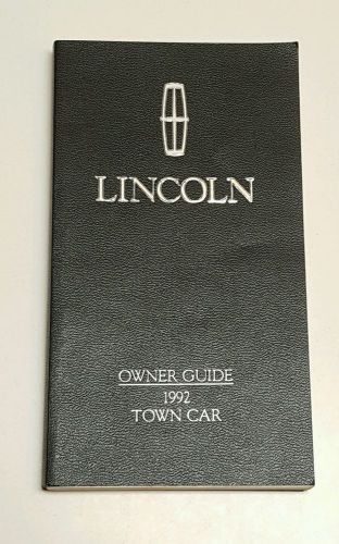 1992 lincoln town car owners manual executive signature cartier designer v6 4.6l